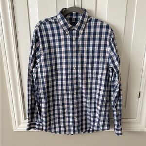 johnnie-O Blue and White Casual Button Down Shirt